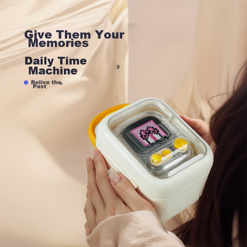 Divoom Bluetooth Speaker with Lyrics Album, Retro Mini TV, Desktop Electronic Ph...