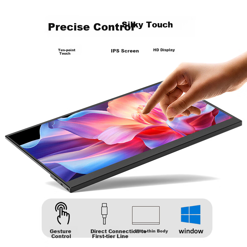 Eimio 15.6-Inch Portable Monitor, FHD Touchscreen, Secondary Display for Compute...