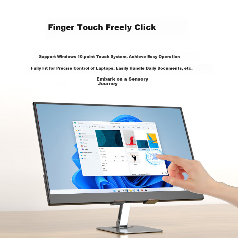 Eimio 15.6-Inch Portable Monitor, FHD Touchscreen, Secondary Display for Compute...