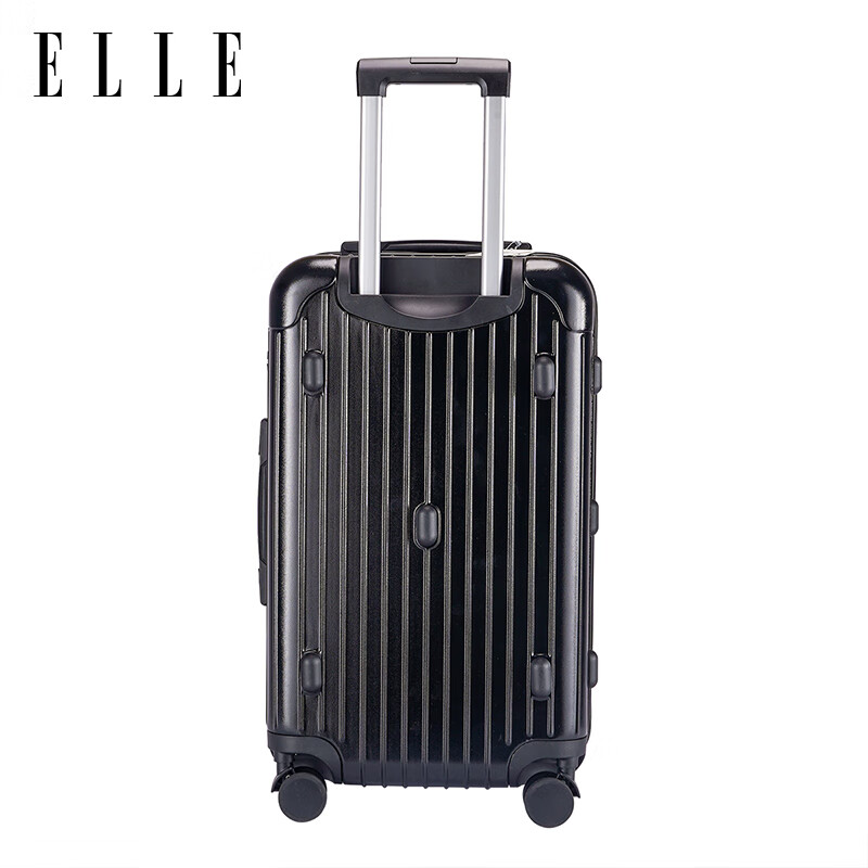 ELLE 26-Inch Luggage, Women's Trolley Suitcase, Black, Zipper, Password Lock, La...