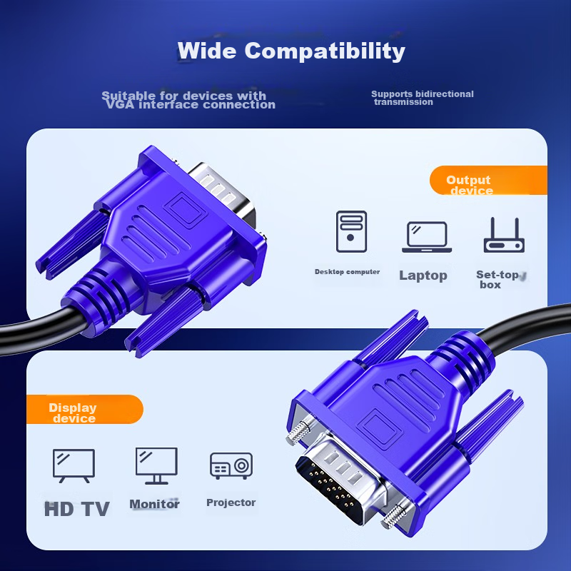 Biaze High-Definition VGA Cable, VGA Computer TV Connection Cable, 3+6 3 Meters,...