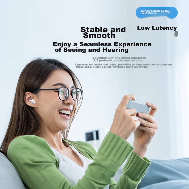 DOUBLE TUNE Pebble Series E2 True Wireless Bluetooth Earphones, In-Ear Headphone...