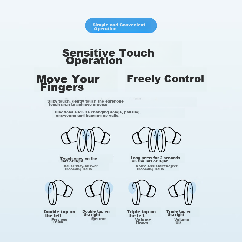 DOUBLE TUNE Pebble Series E2 True Wireless Bluetooth Earphones, In-Ear Headphone...