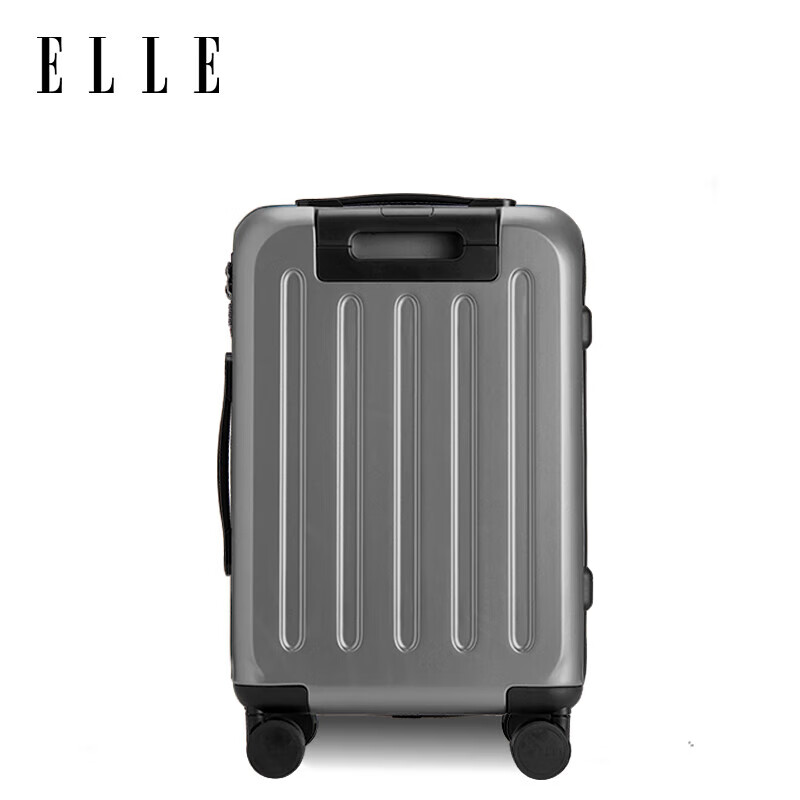 ELLE 20-inch Graphite Grey Ladies' Fashion Travel Suitcase Zipper Password Box