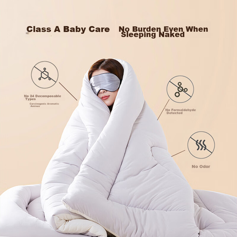 8HD11 Washable Antibacterial Warm Comforter, Class A Ten-Hole Fiber, Spring And...