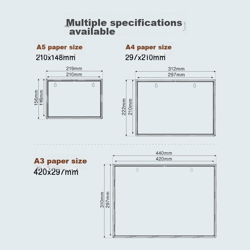 DSB (Disbi) A3 Magnetic Hard Plastic Sleeve, Card Holder, File Holder, Display W...