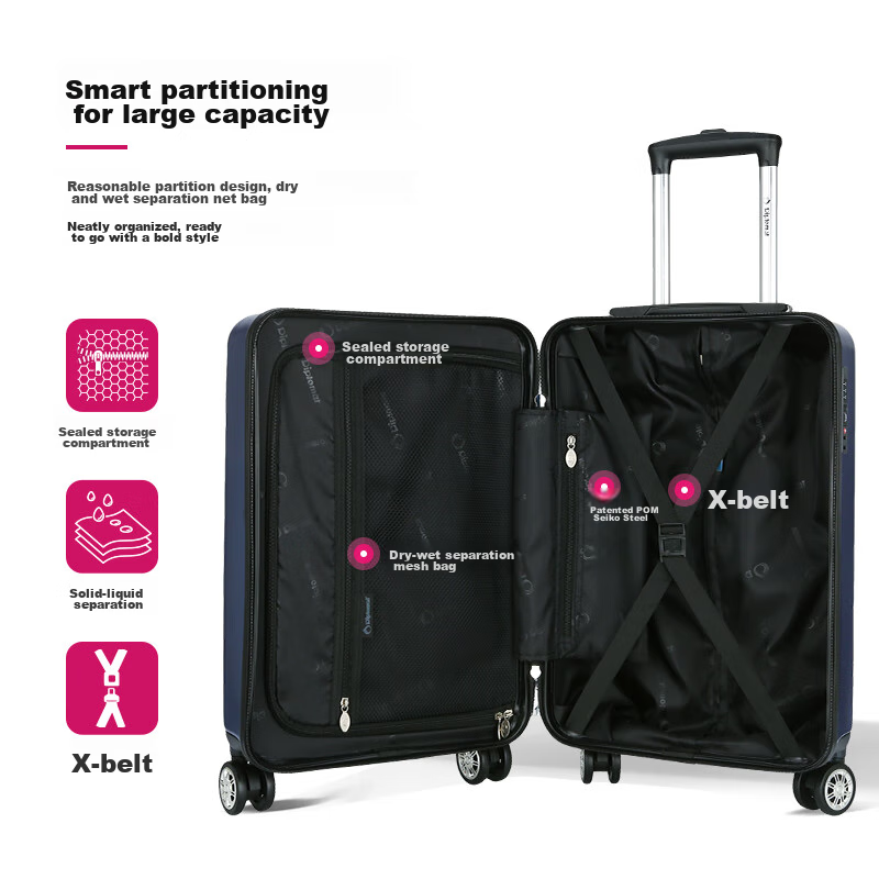 Diplomat Foreign Diplomat Business Spinner Suitcase, Travel Luggage, TSA Combina...