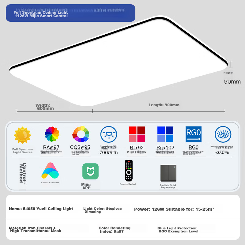 FSL Foshan Lighting Ceiling Light, LED Smart Control Light Fixture Set, Ra97 Hig...