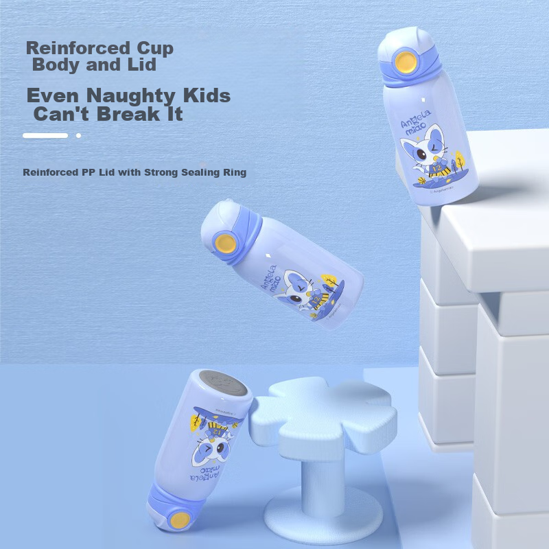 Angelamiao Children's Insulated Cup with Straw, Kids' Water Bottle, 316 Stainles...