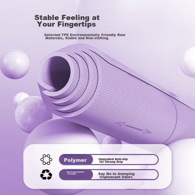 PEAK Yoga Mat, Fitness TPE Position Line, Non-Slip, Thickened And Widened, 185*8...