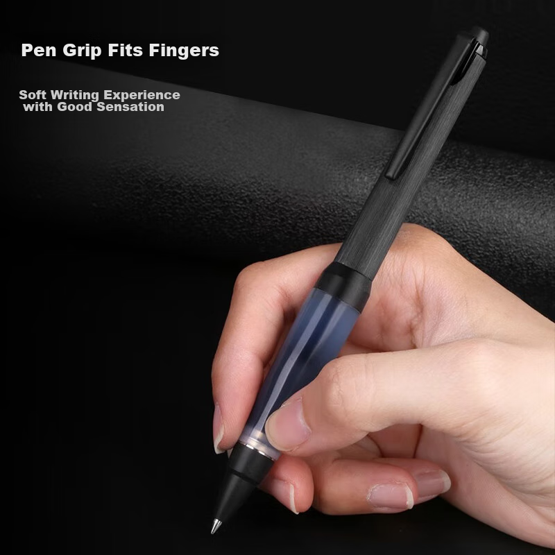 Mitsubishi (Uni) Ballpoint Pen with Metal Barrel, Oil-Based Ink, Soft Rubber Gri...