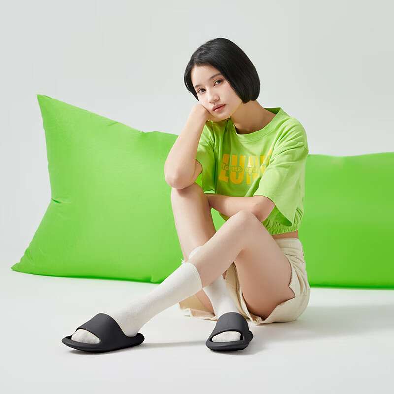 Poxi Banana Boat Couple Slippers Women Summer Bathroom Non-slip Indoor Home Slip...