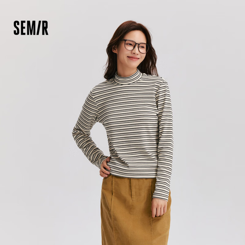 Semir Women's Long-Sleeve T-Shirt, Slim Fit, Slightly Stretchy, Brushed Vintage...