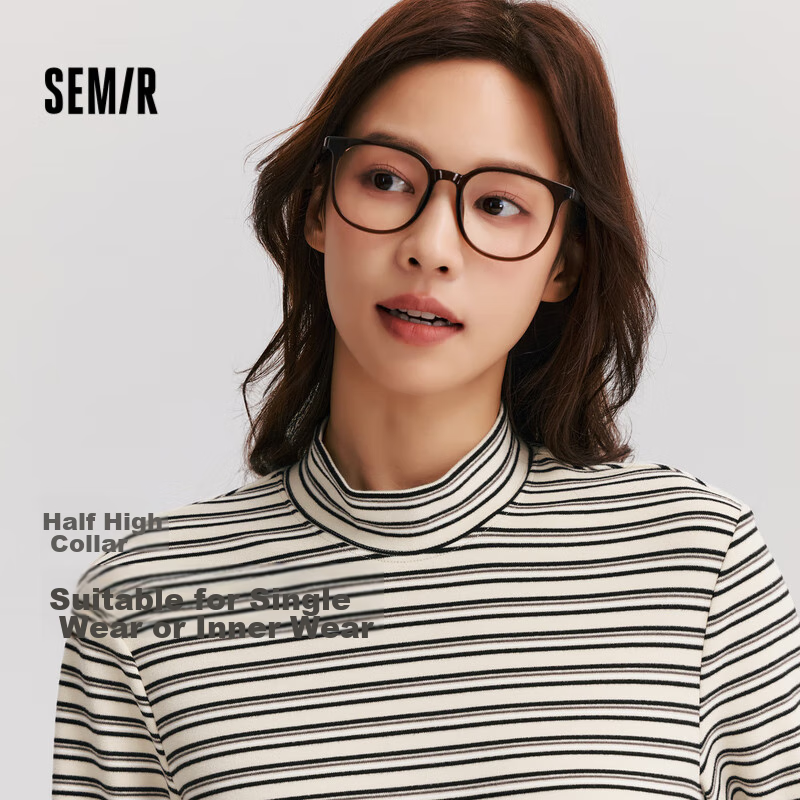 Semir Women's Long-Sleeve T-Shirt, Slim Fit, Slightly Stretchy, Brushed Vintage...