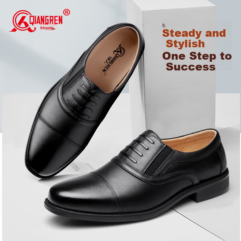 Qiangren Business Formal Shoes for Men, Jihua 3515 Quality Top-Grain Leather Dre...