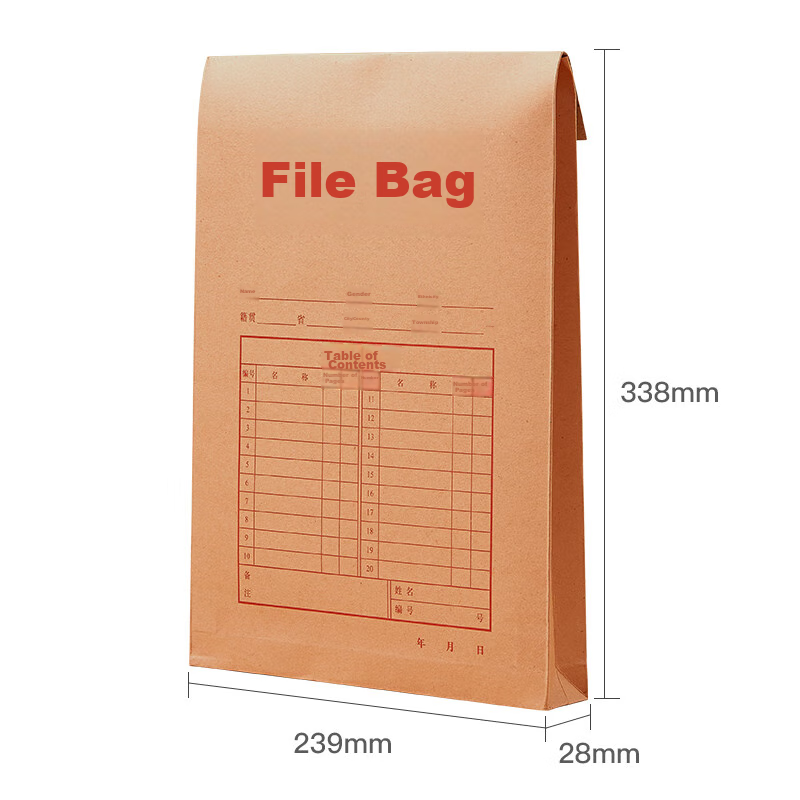 Comix 50 A4 Mixed Pulp Kraft Paper File Folders, Document Folders, Tender Submis...