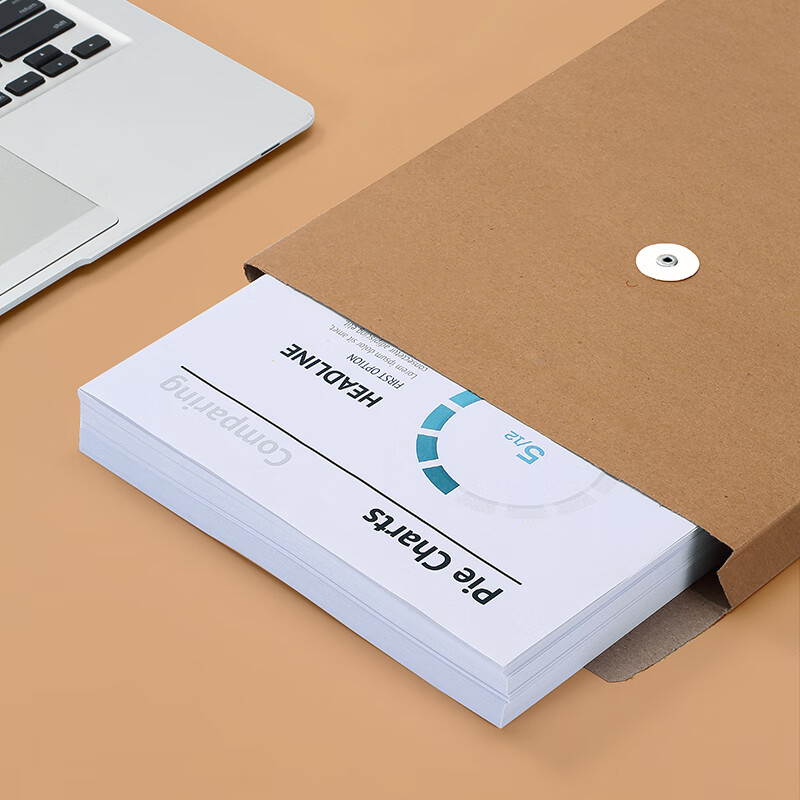 Comix 50 A4 Mixed Pulp Kraft Paper File Folders, Document Folders, Tender Submis...