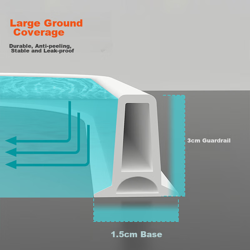 Miaoxinsi Bathroom Water Barrier Strip, Shower Room Water Stopper, Toilet Water-...