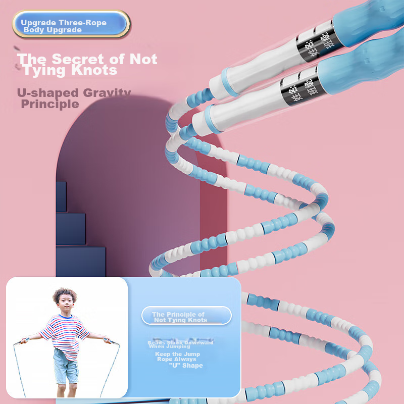 Oufanda Jump Rope for Children, Bamboo-Style, for Kindergarten, First Grade, Ele...