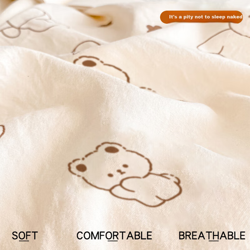 JAJALIN Disposable Four-Piece Hotel Bedding Set with Bedsheet, Duvet Cover, Pill...