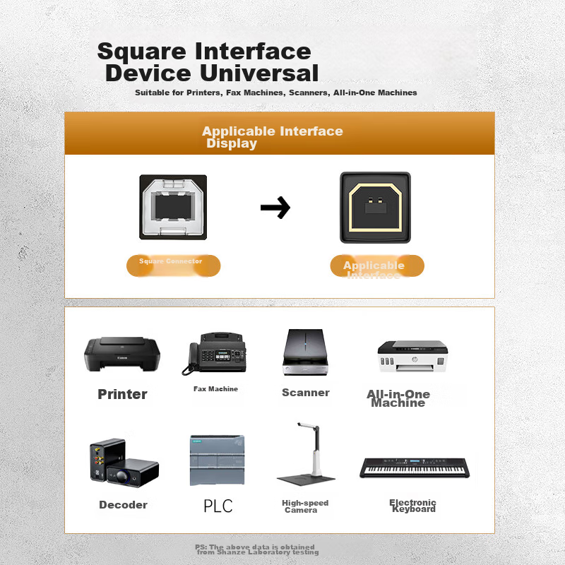 SAMZHE USB Printer Cable, USB 2.0 Square Connector Data Cable, AM/BM, Compatible...