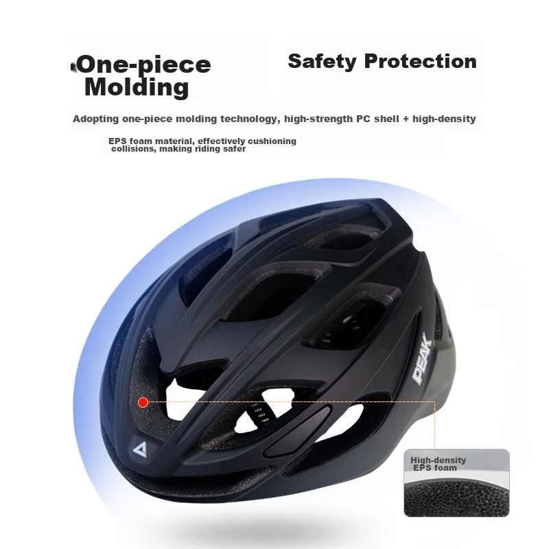 PEAK Bicycle Helmet, Mountain And Road Bike Riding Helmet, One-Piece Molding Saf...