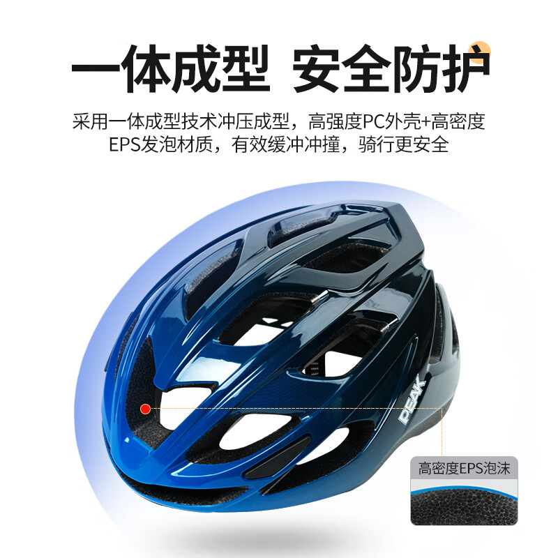 PEAK Cycling Helmet, Bicycle Helmet, Mountain And Road Bike Helmet, Integrated O...