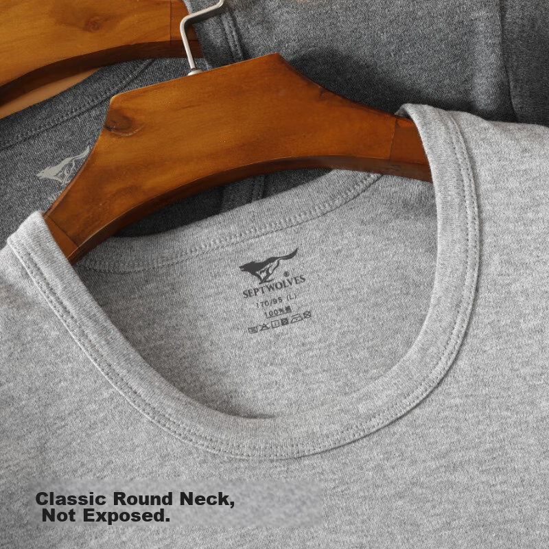 SEPTWOLVES [Pure Cotton Antibacterial] Thermal Underwear for Men, Autumn And Win...