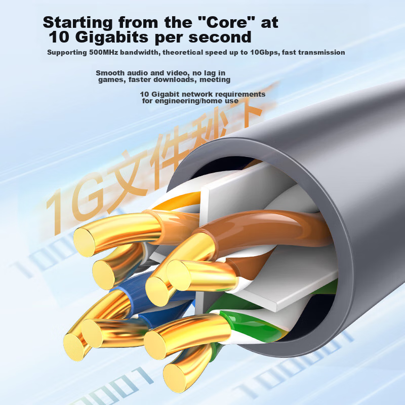 Akihabara (CHOSEAL) Original Unshielded CAT6A Ethernet Cable, 10 Gigabit High-Sp...