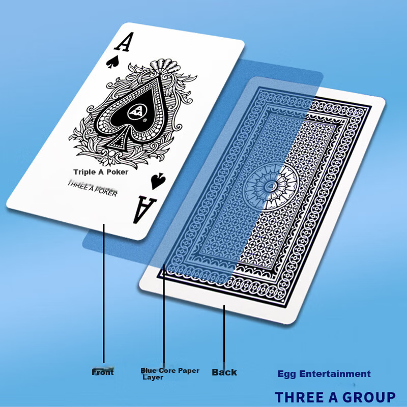 AAA Thick and Durable Blue Core Anti-Peeping Poker Cards for Three A's Landlords...
