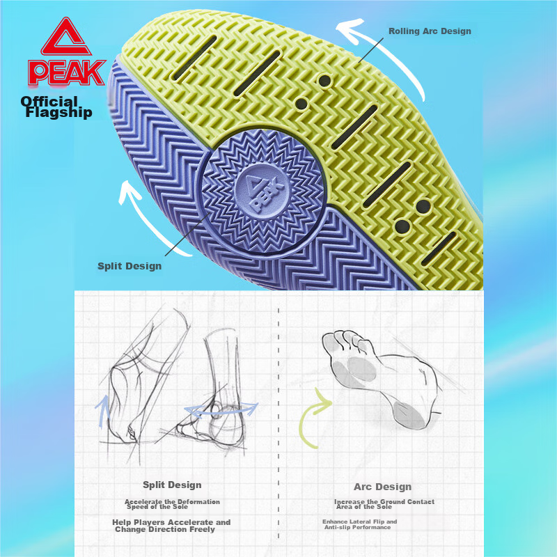 PEAK Taiji Youxia 2.0 Basketball Shoes for Men, Comfortable Shock-Absorbing, Pra...