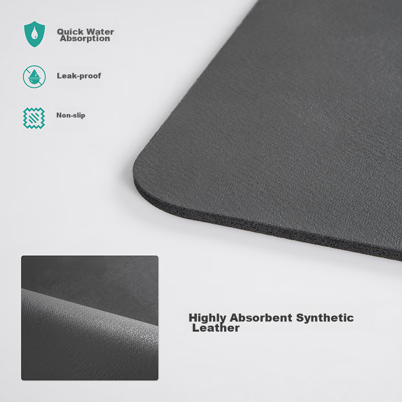 Qiqi Kitchen Countertop Draining Mat, Table Mat, Dish Drying Pad, Tea Table Abso...