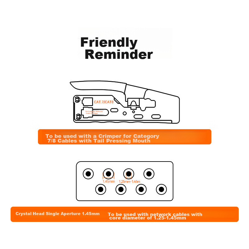 SAMZHE CAT6A Network Cable Connector, 10 Gigabit Ethernet Crystal Head, Two-Piec...