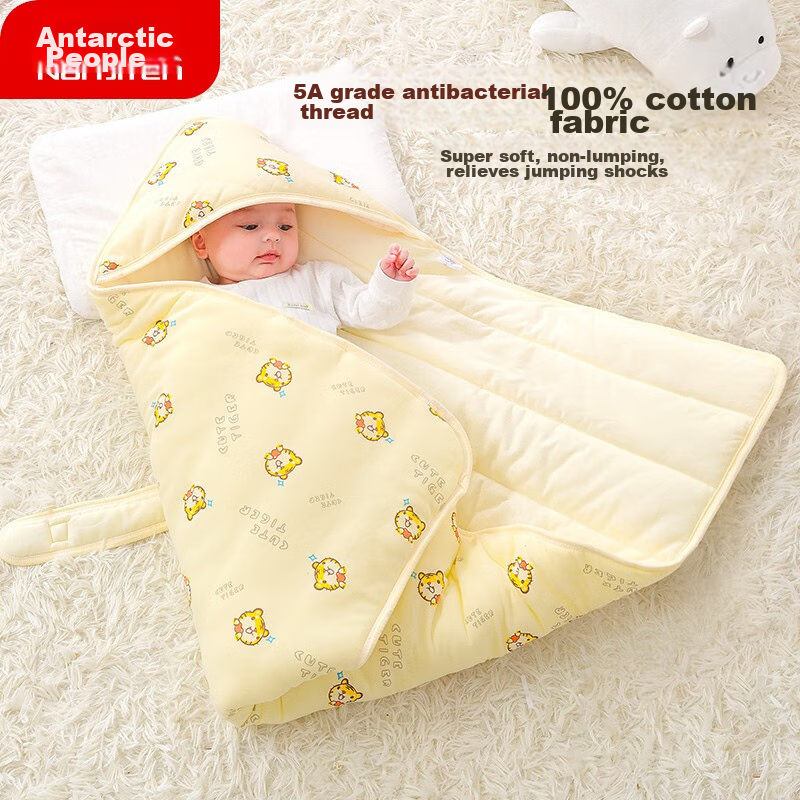 NanJiren Newborn Baby Swaddle, Anti-Startle Sleeping Bag, Pure Cotton Wrap, Baby...