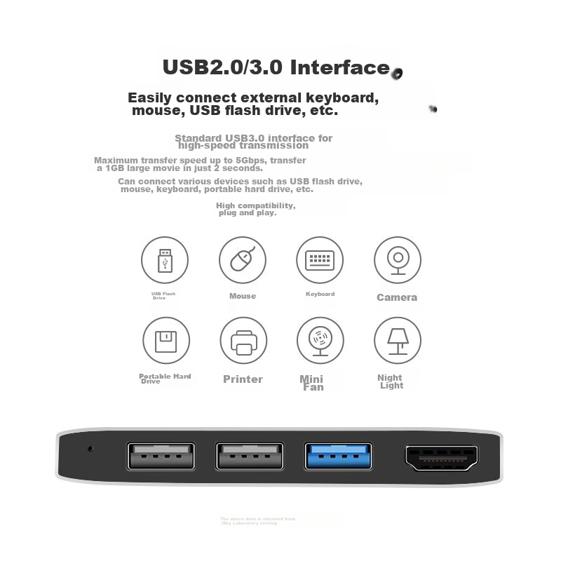 Isky Microsoft Surface Pro 5/6 Docking Station Converter, USB Projection Adapter...