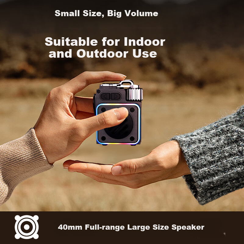 Newmine K5 Bluetooth Speaker Portable Wireless Outdoor Home Card Insert Colorful...