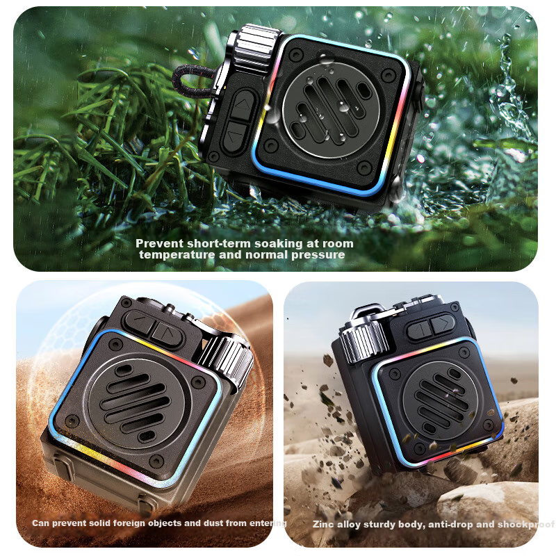 Newmine K5 Bluetooth Speaker Portable Wireless Outdoor Home Card Insert Colorful...