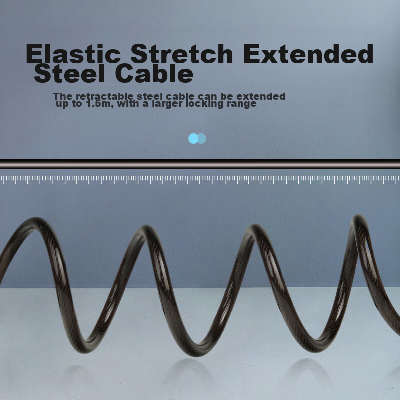 PEAK Bicycle Lock, Combination Lock, Steel Cable, Anti-Theft, for Electric Bikes...