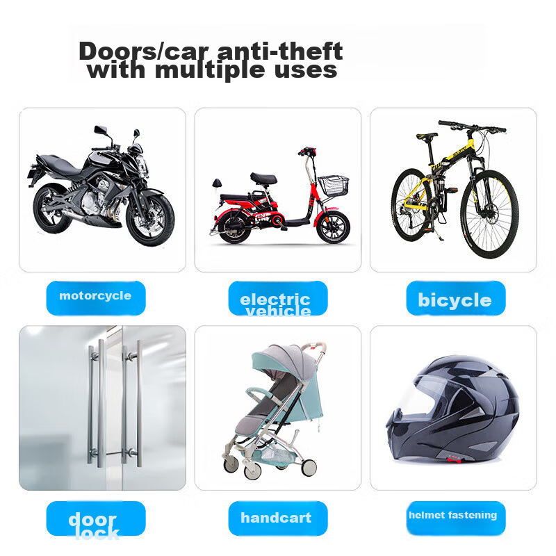 Ousen Bicycle Lock, Combination Lock, for Bicycles, Mountain Bikes, Electric Bik...