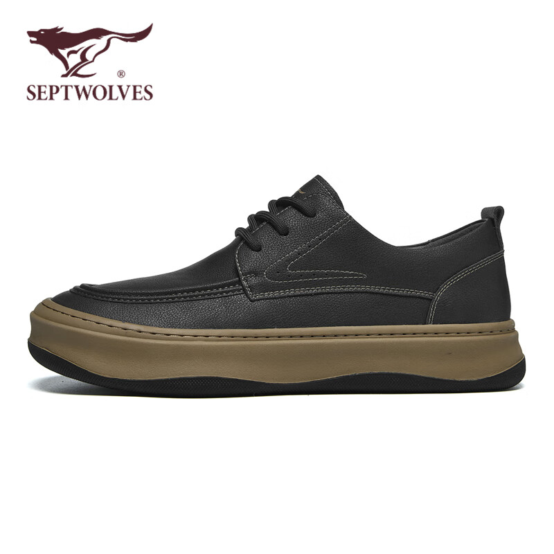 Seven Wolves Official Men's Casual Business Leather Shoes Soft Bottom Formal Sho...