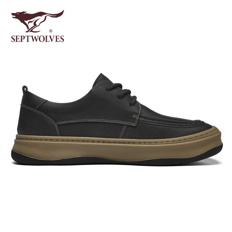 Seven Wolves Official Men's Casual Business Leather Shoes Soft Bottom Formal Sho...