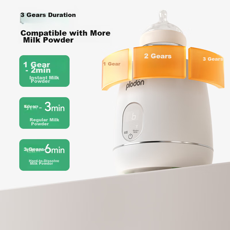 Pulidun (PLODON) Baby Milk Shaker, Electric Adjustable Baby Formula Mixer, Porta...