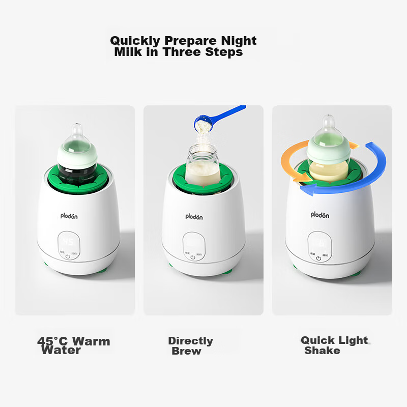 Pulidun (PLODON) Baby Milk Shaker, Electric Adjustable Baby Formula Mixer, Porta...