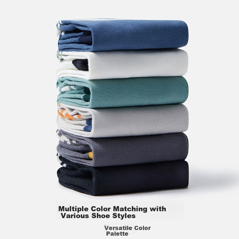 SEPTWOLVES Men's Cotton Antibacterial Odor-resistant Short Socks Moisture-wickin...