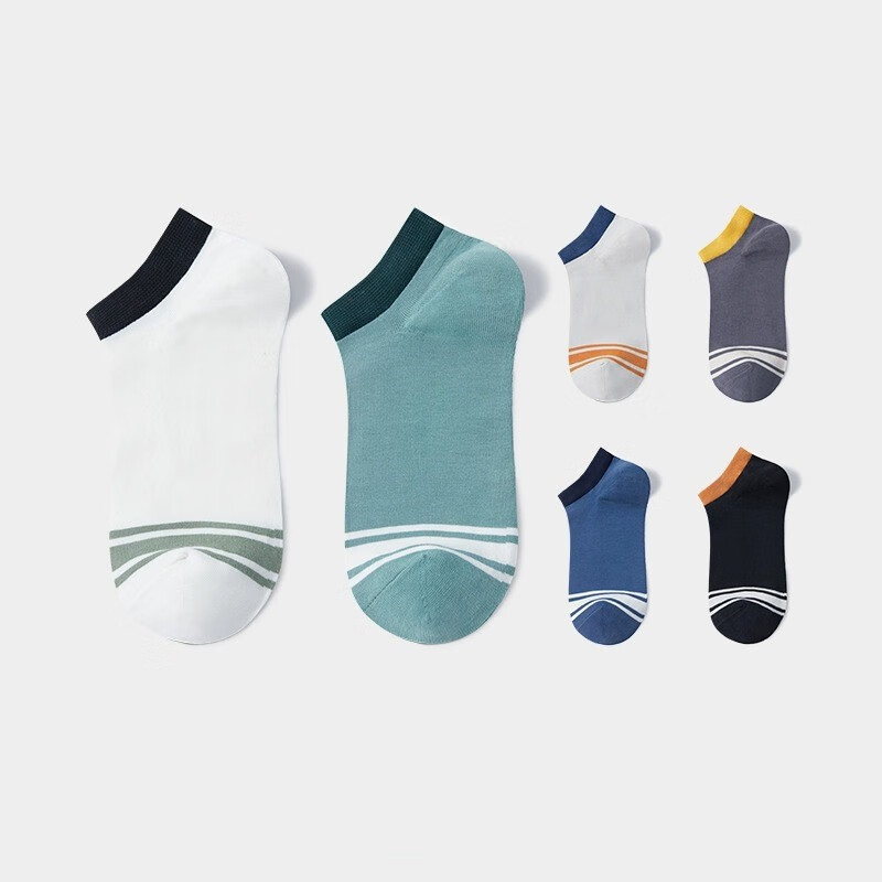 SEPTWOLVES Men's Cotton Antibacterial Odor-resistant Short Socks Moisture-wickin...