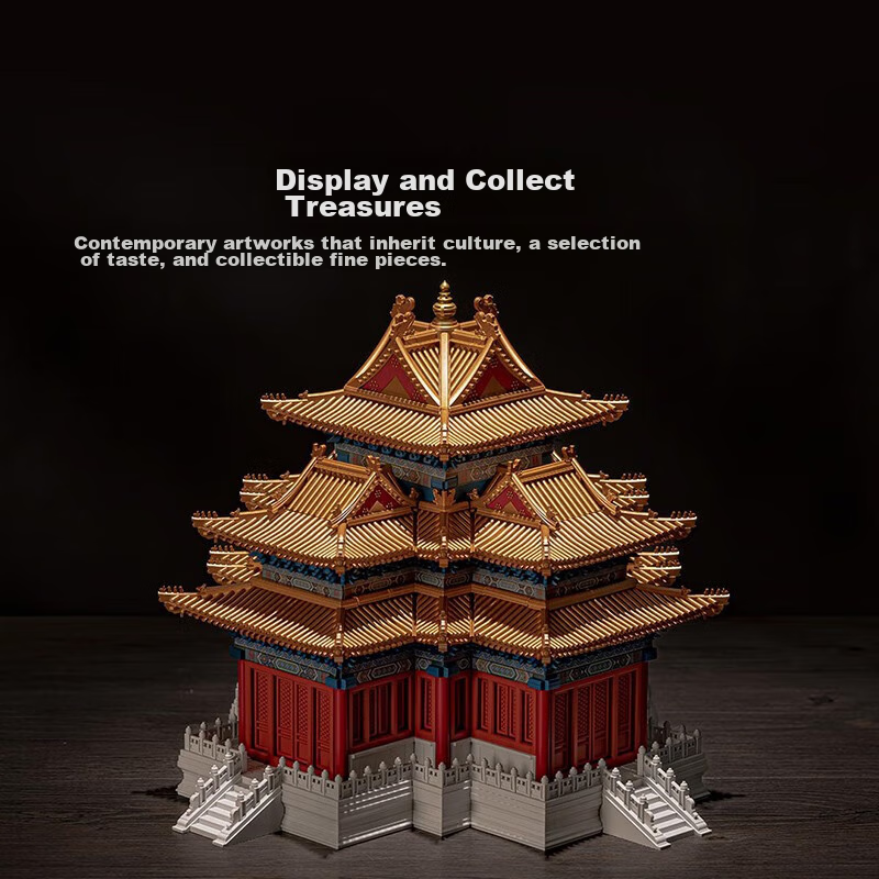 Qian Nian Xun Yingzao Building Blocks, Forbidden City Corner Tower Mortise And T...