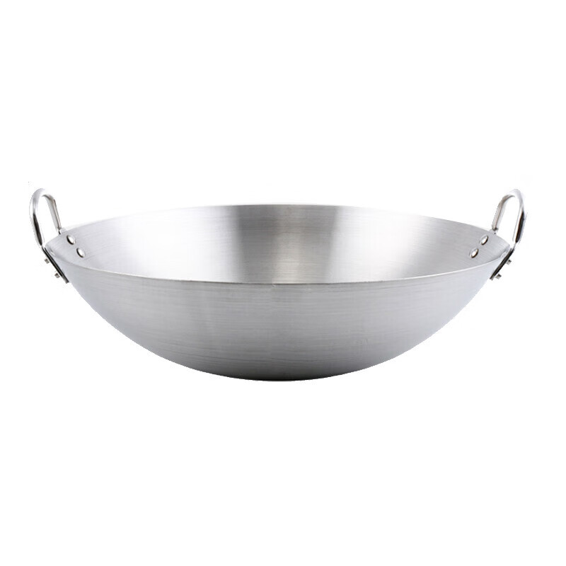 Quanshi Stainless Steel Commercial 60cm Double-ear Frying Pan for Restaurants, N...