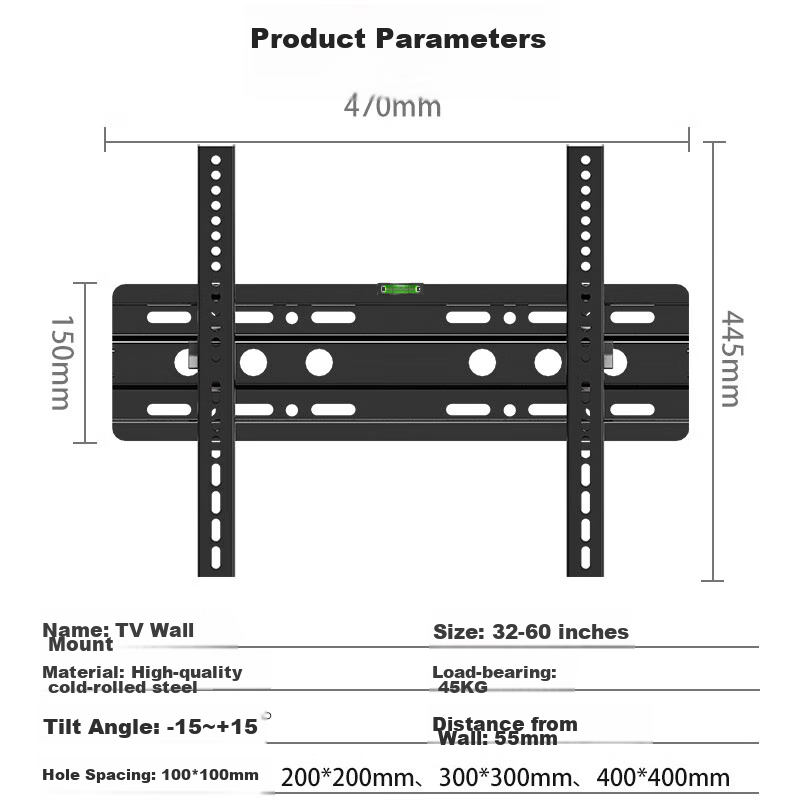 Heptagonal TV Bracket 32-60 Inches Universal TV Mount Thickened Adjustable Tilt...