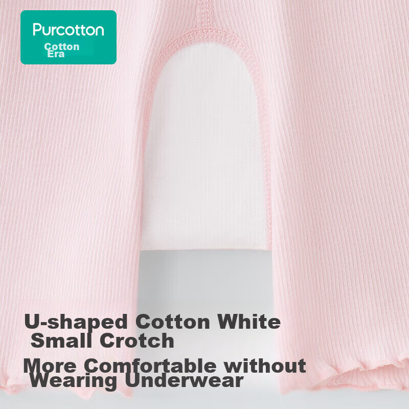 PurCotton Girls' Safety Shorts Bottoms Anti-Light Leakage Cotton Underwear Flowe...