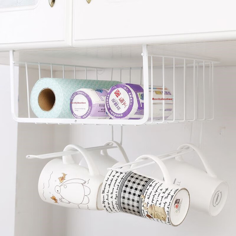 Quanshi Kitchen And Bathroom No-Drill Hanging Rack, Organizer Shelf, Kitchen Sto...